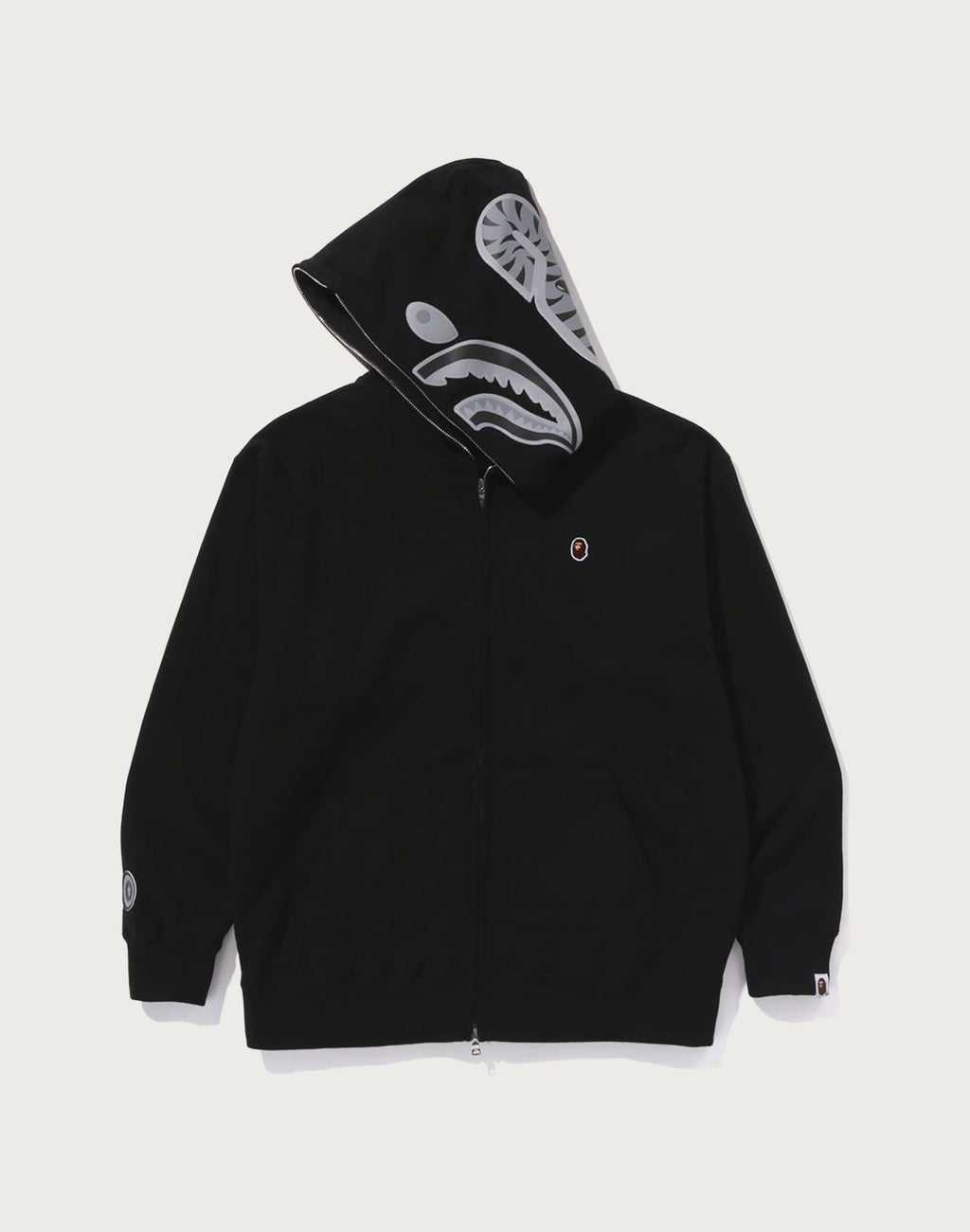 ONE POINT APE HEAD SHARK RELAXED FIT FULL ZIP HOODIE MENS