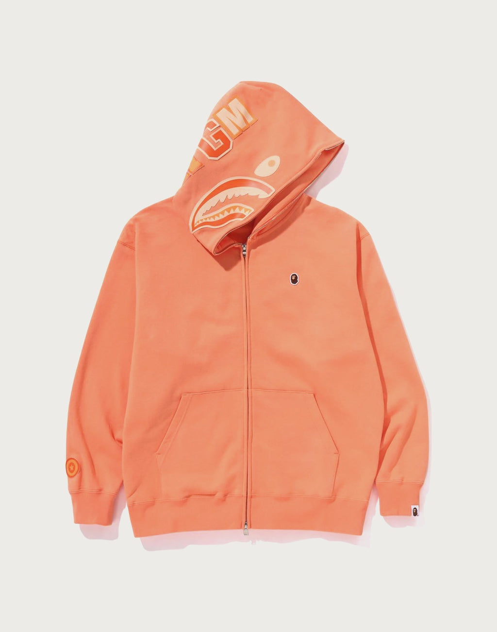 ONE POINT APE HEAD SHARK RELAXED FIT FULL ZIP HOODIE MENS